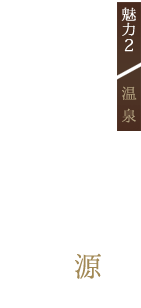 魅力2温泉豊富に湧き出る自家源泉地下300ｍより 汲み上げている 自家源泉を使用