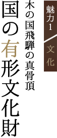 魅力1 文化木の国飛騨の真骨頂国の有形文化財