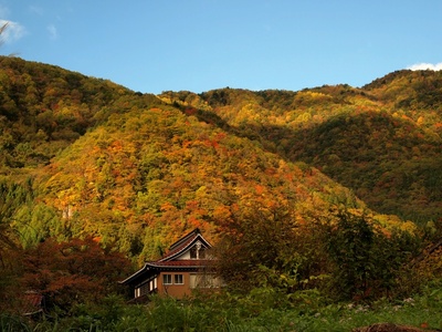 草円から望む福地山